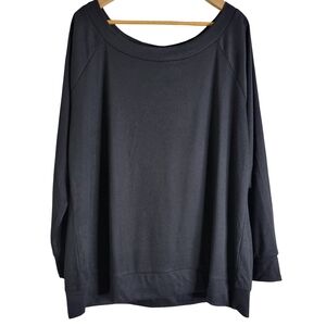Chic Off-the-Shoulder Charcoal Sweater